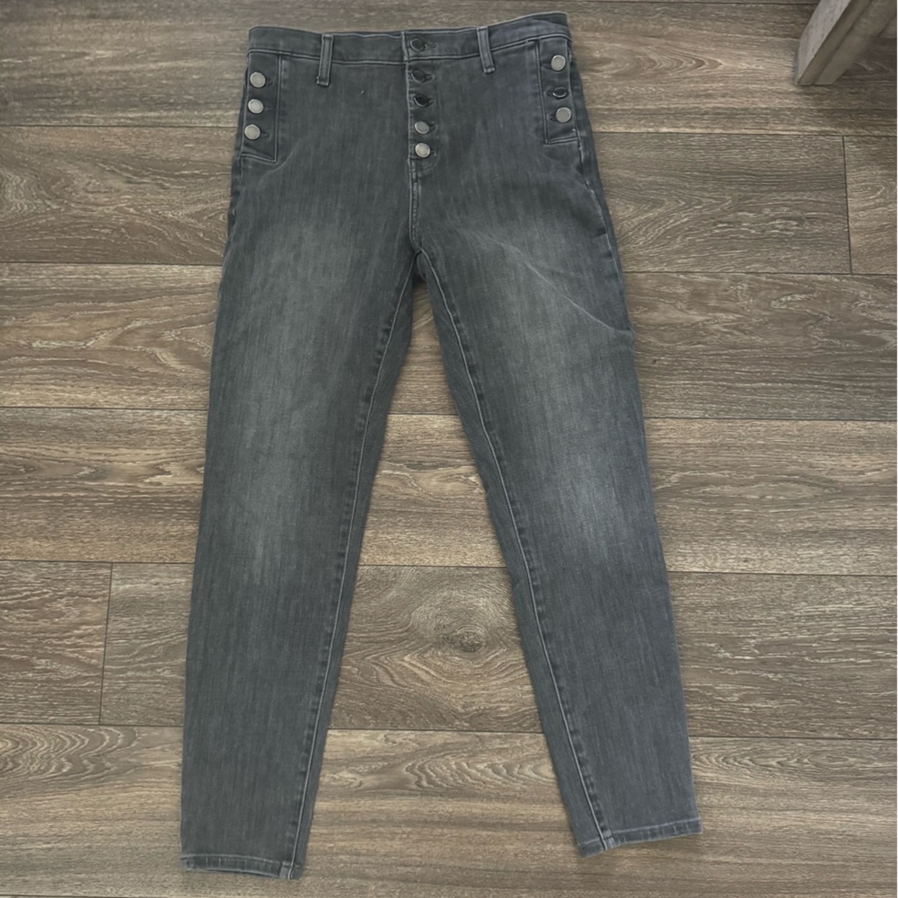 Banana Republic High Rise Gray Skinny Jeans